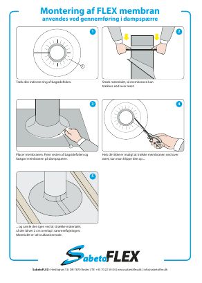 SabetoFLEX vapour barrier collar with hole