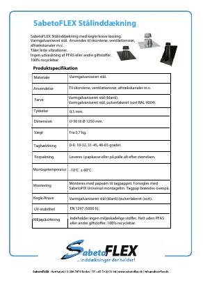 SabetoFLEX steel pipe flashing