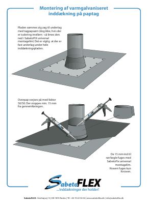 SabetoFLEX steel pipe flashing, ridge