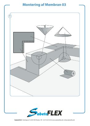 SabetoFLEX dampspærre membran Hjørne