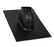 salg af SabetoFLEX flashing w/ABS base for gas flue 80 black-black